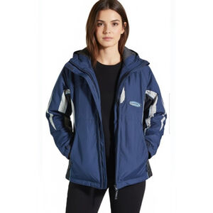 Weatherproof Women's Blue Hooded Outdoor Jacket Size 8